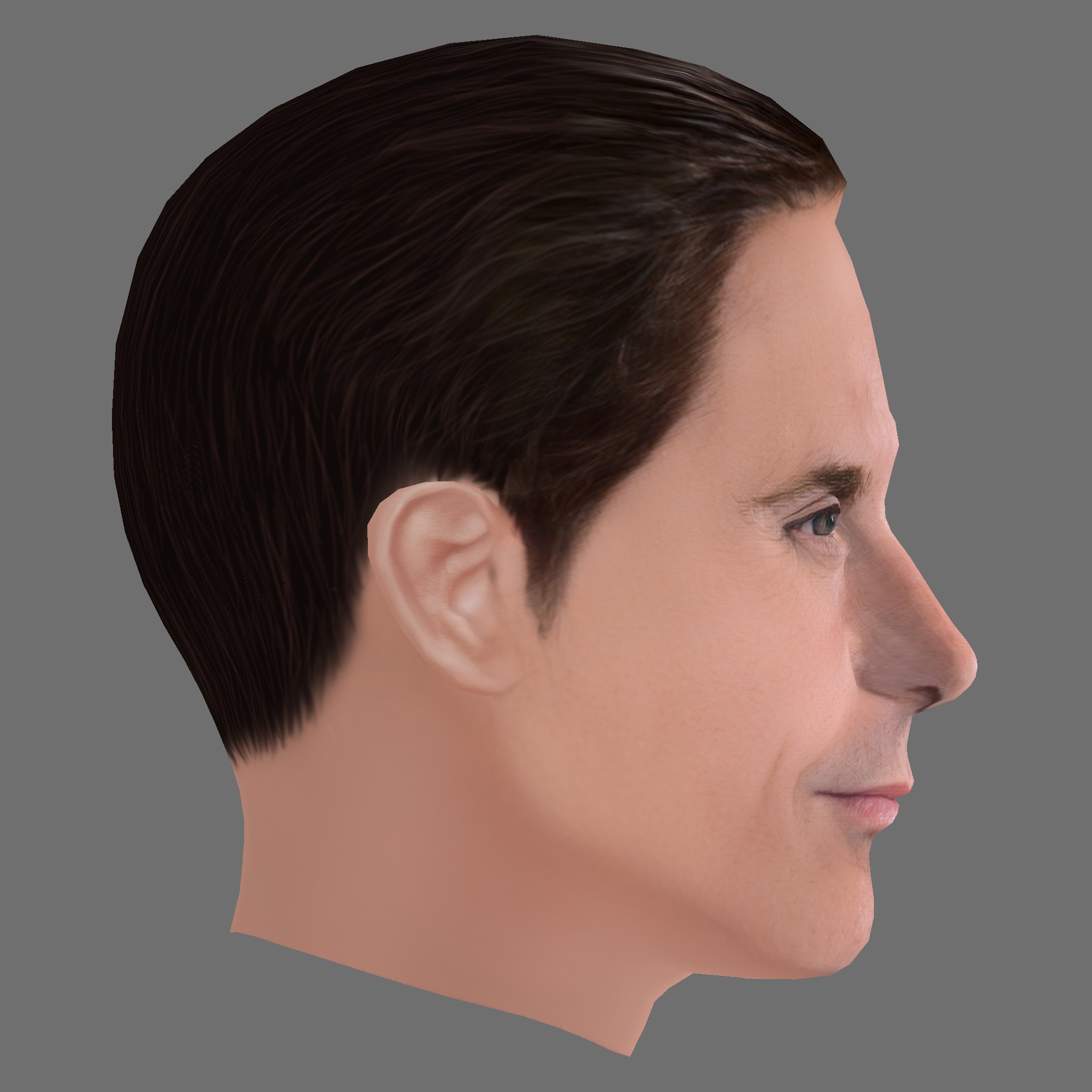 Alessandro Nivola Head - Low poly head for game Low-poly 3D model_5
