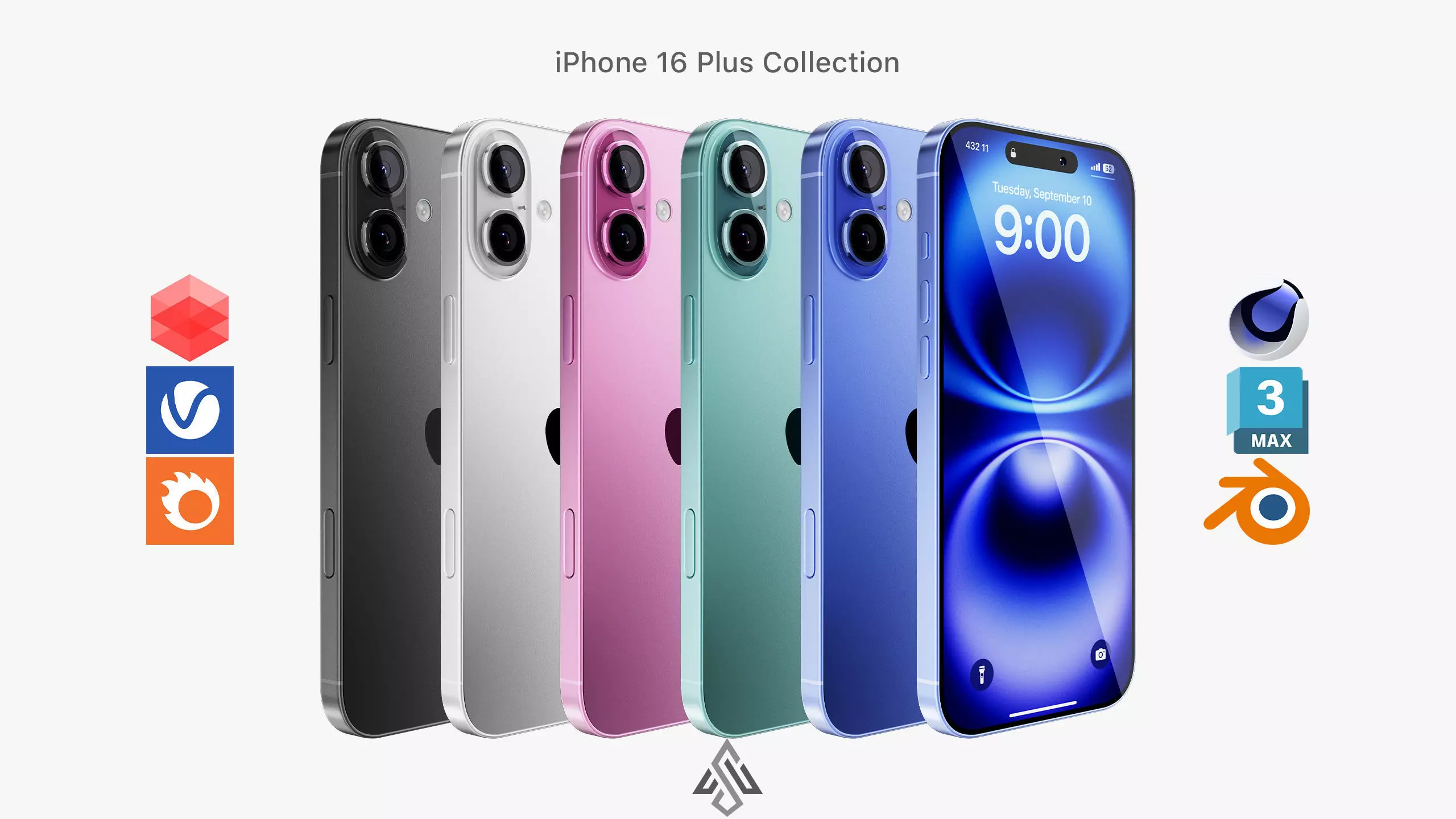 Apple iPhone 16 Plus Collection 3D model_0