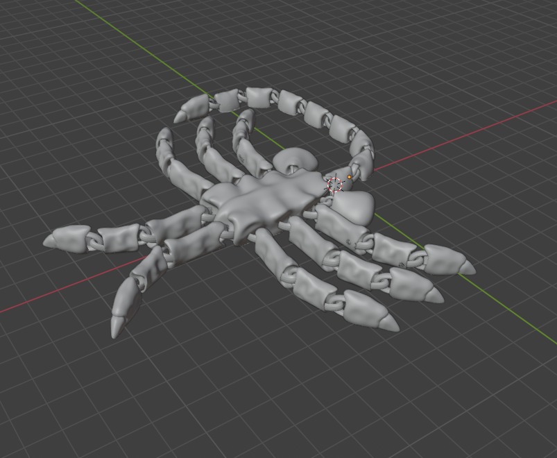 Facehugger - flexi fidget toy 3D print model_3