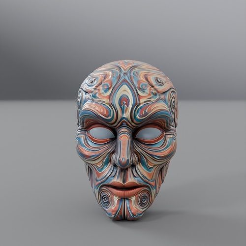 abstract head 3D model