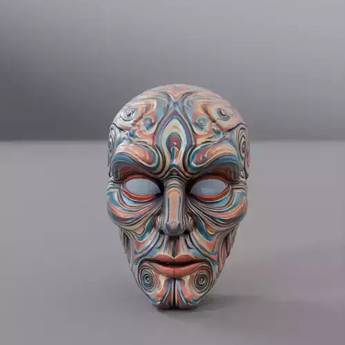 abstract head 3D model