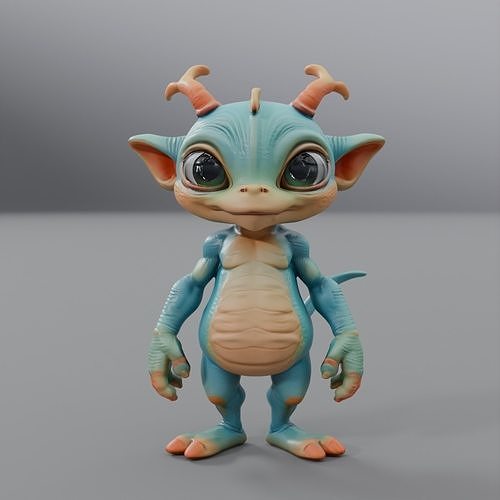 cartoon alien 3D model