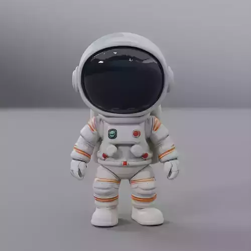 cartoon astronaut 3D model
