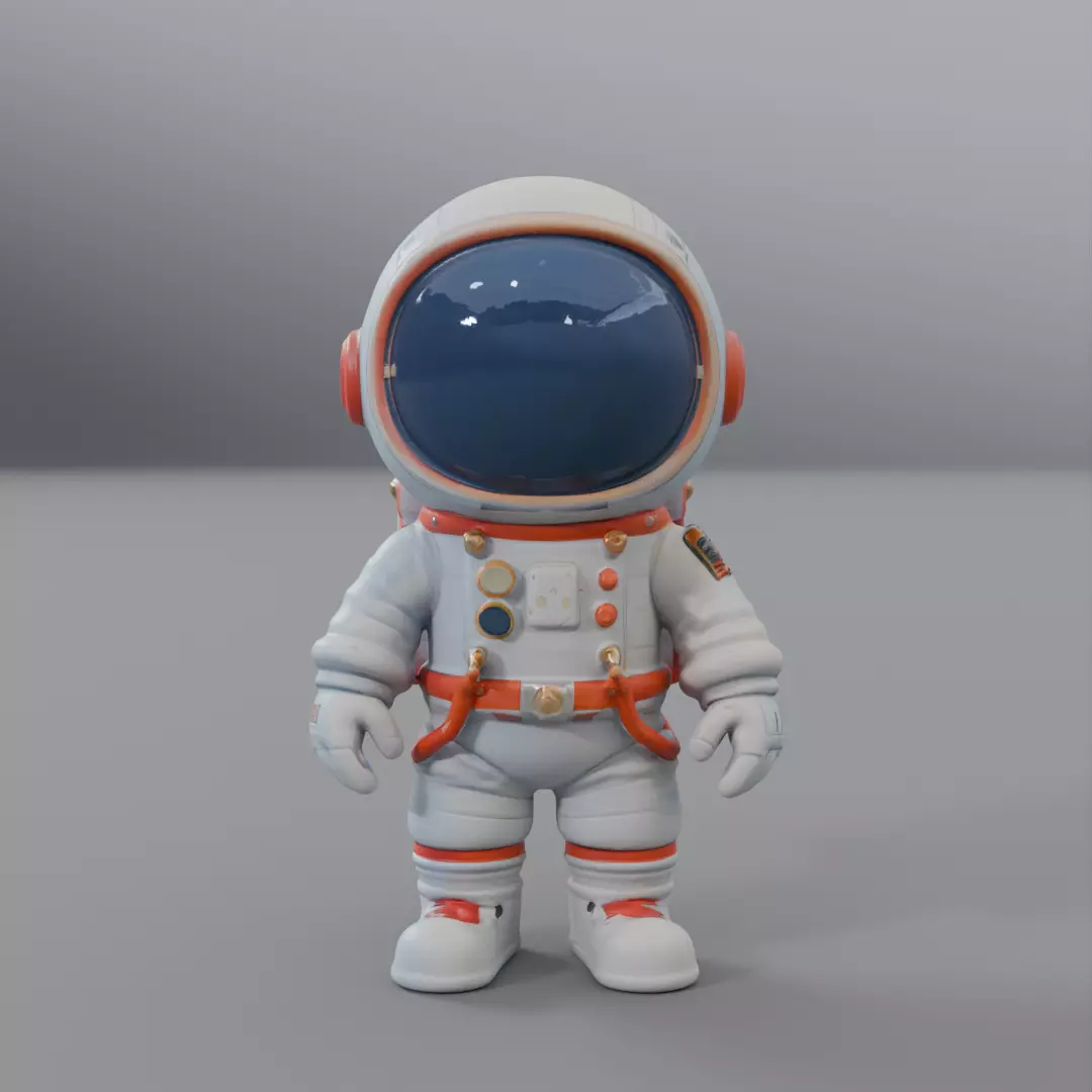 cartoon astronaut 3D model_0