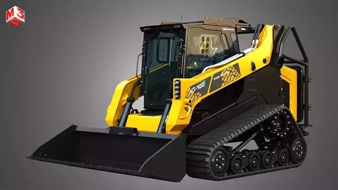 VT-100 Compact Track Loader with Forestry Package - Bucket 3D model