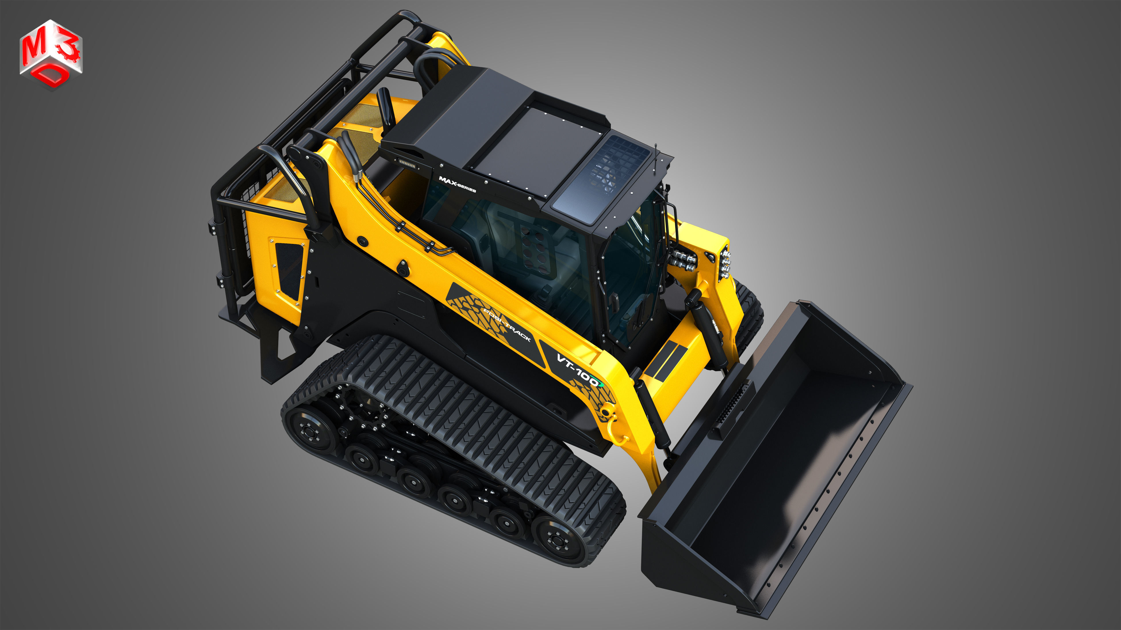 VT-100 Compact Track Loader with Forestry Package - Bucket 3D model_20