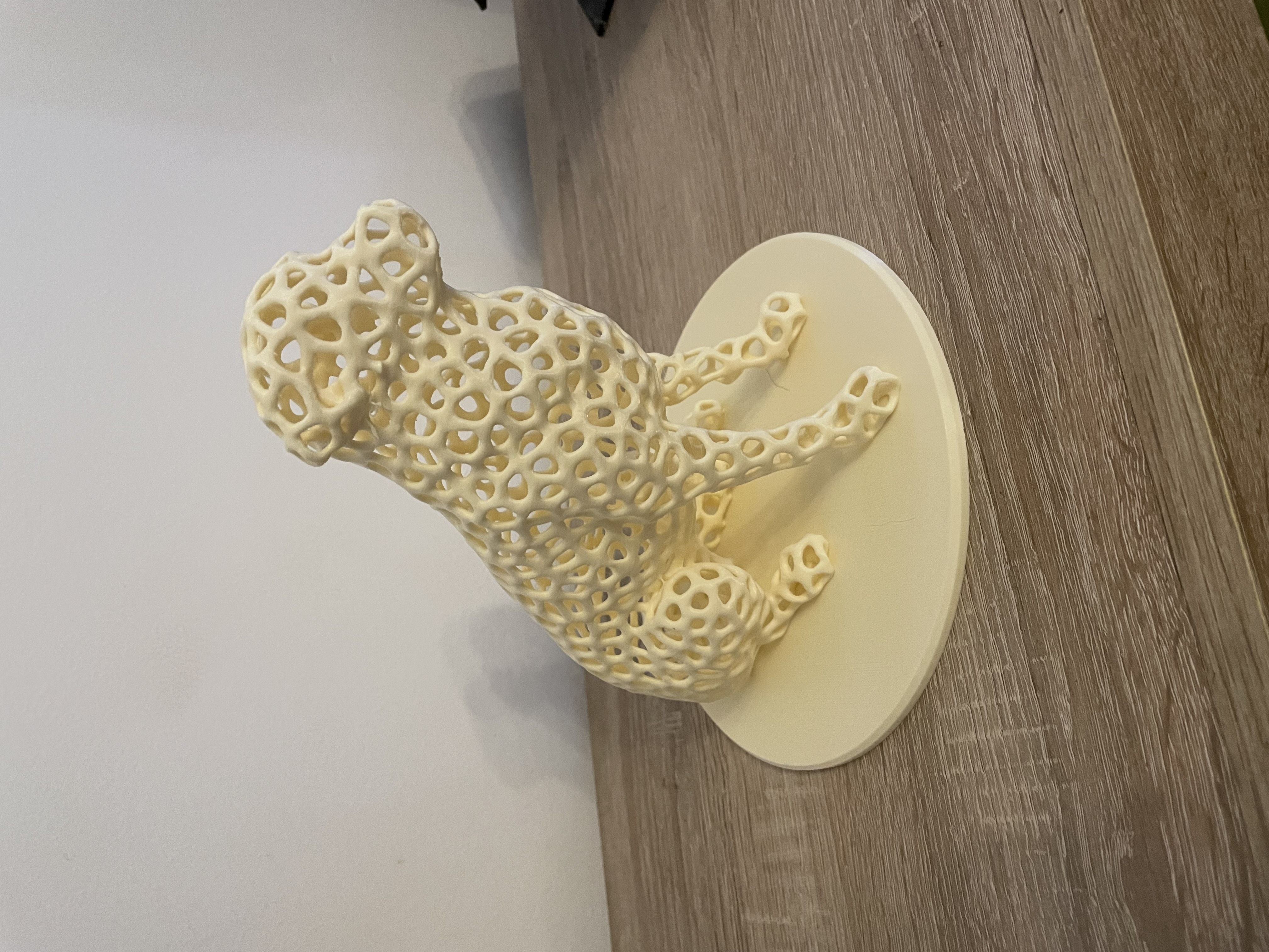 Voronoi Golden Retriever no supports 3D print model_3