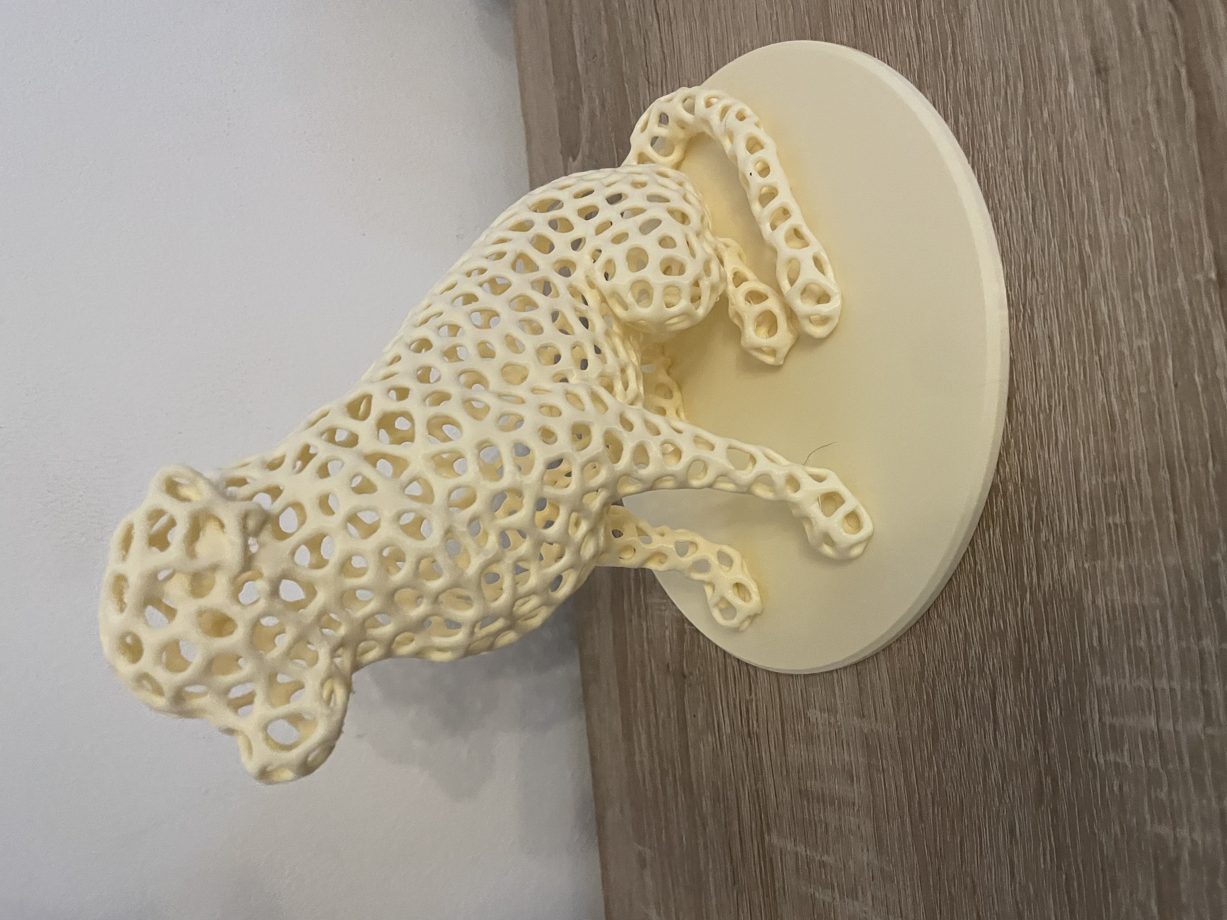 Voronoi Golden Retriever no supports 3D print model_1