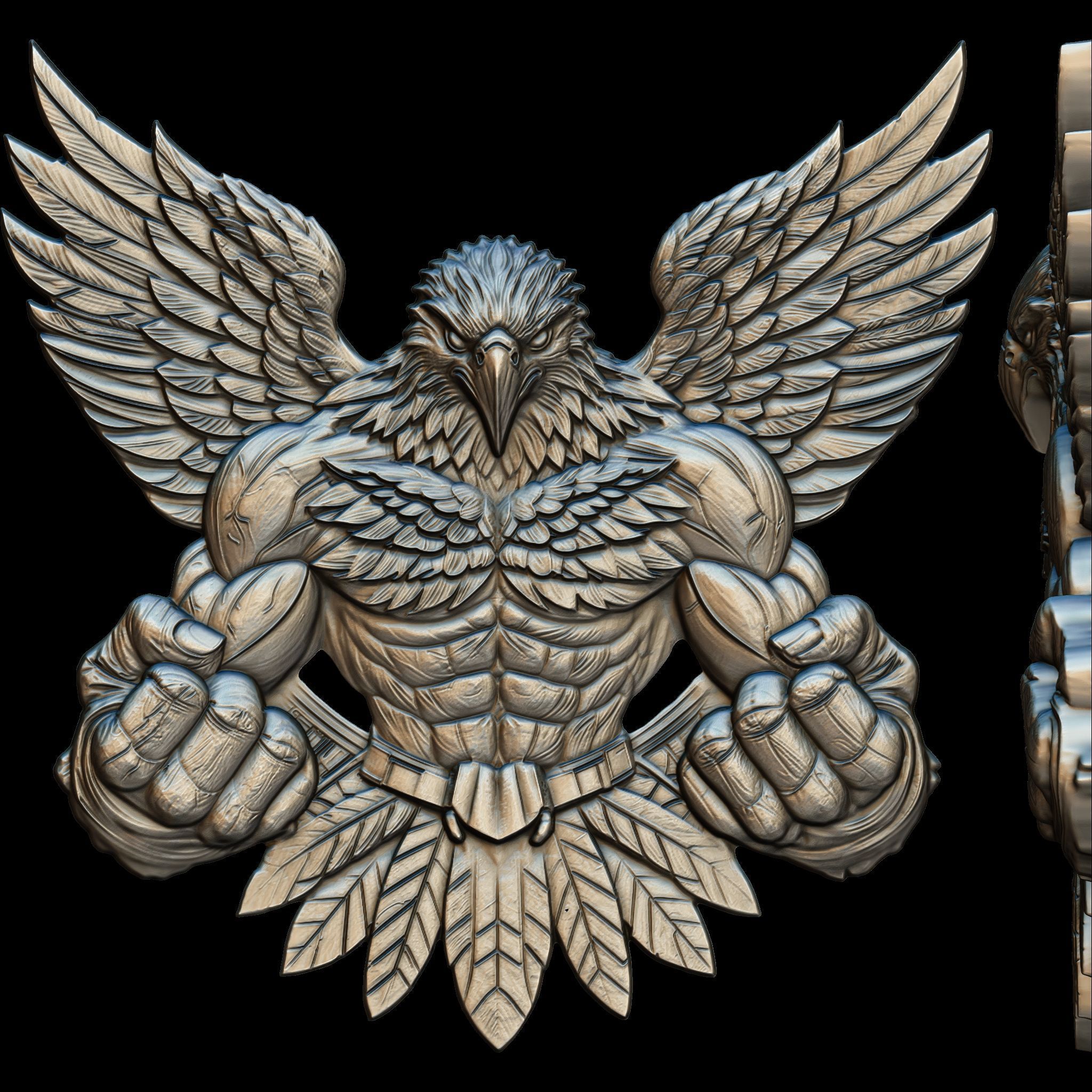 Avenger Eagle STL file for 3d Printing or CNC 3D print model_4