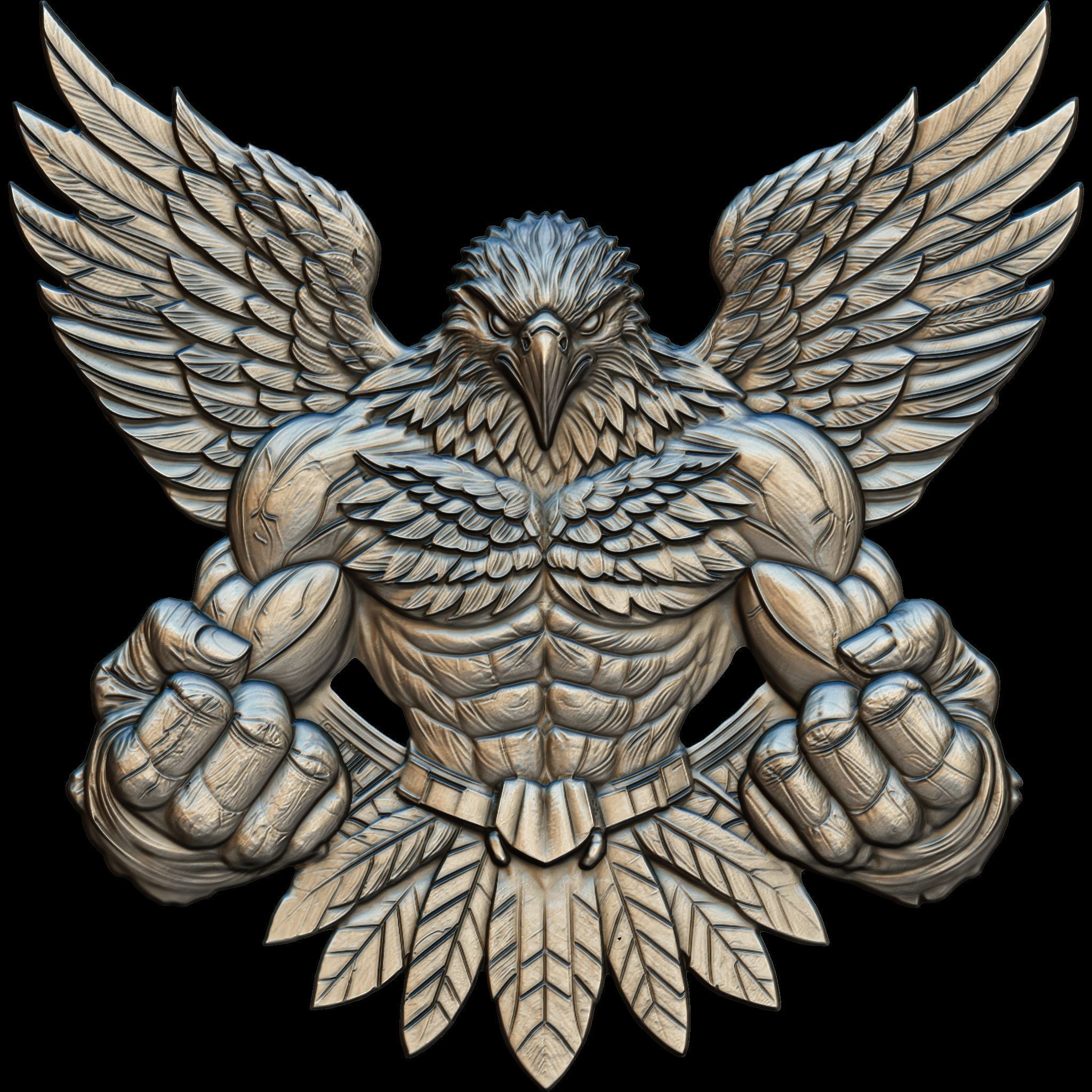 Avenger Eagle STL file for 3d Printing or CNC 3D print model_5