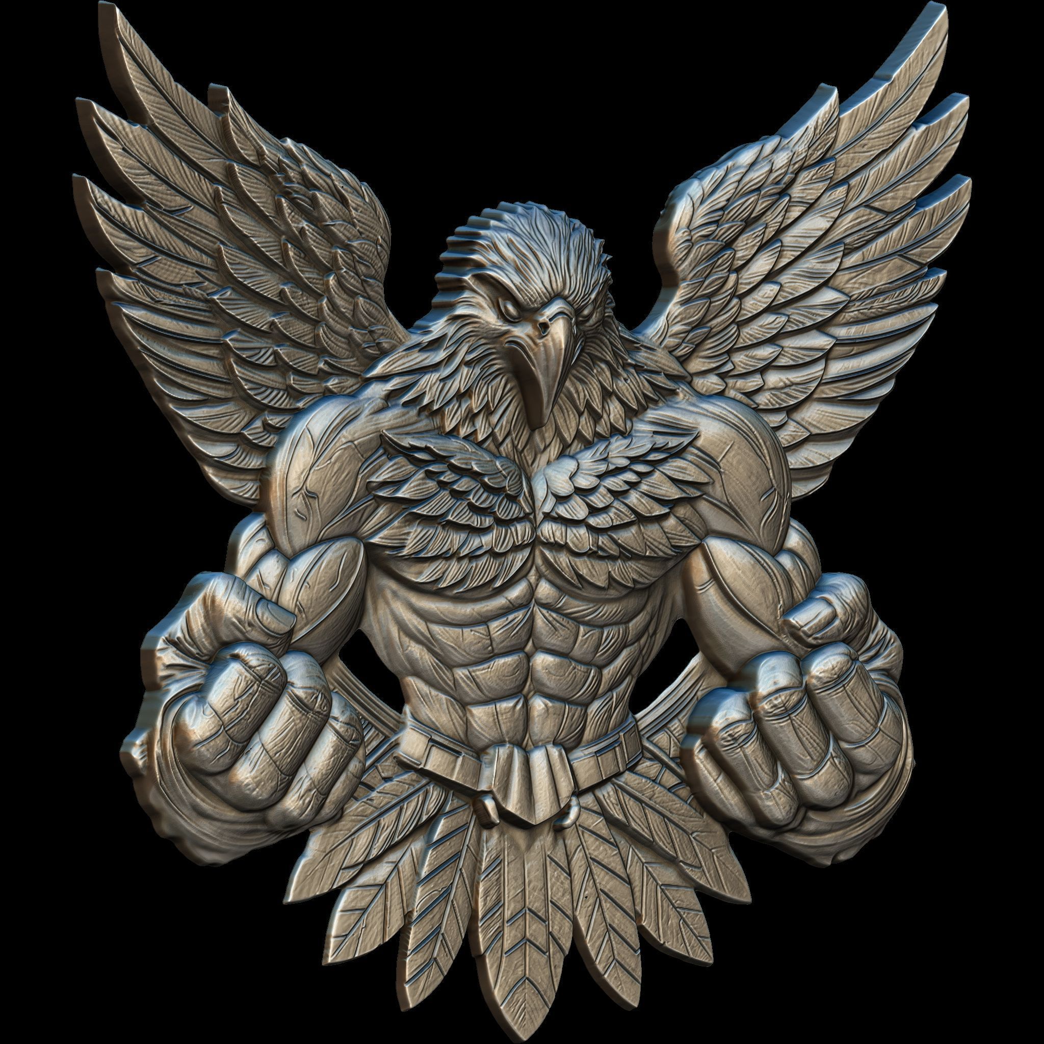 Avenger Eagle STL file for 3d Printing or CNC 3D print model_6