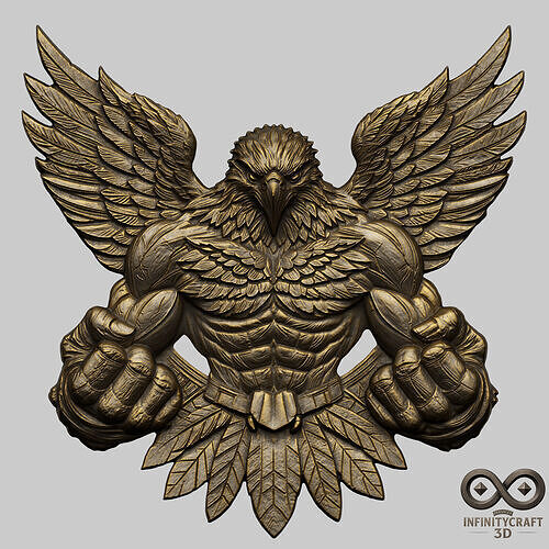 Avenger Eagle STL file for 3d Printing or CNC 3D print model
