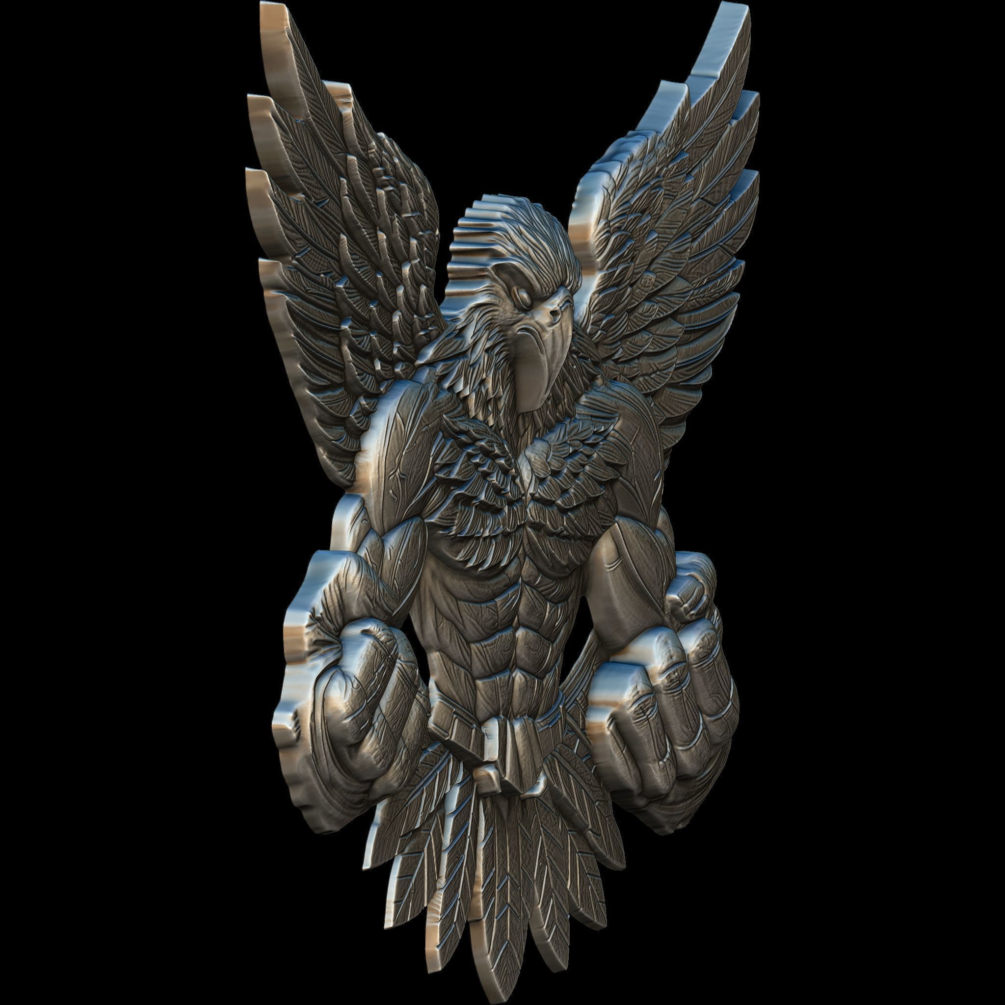 Avenger Eagle STL file for 3d Printing or CNC 3D print model_7