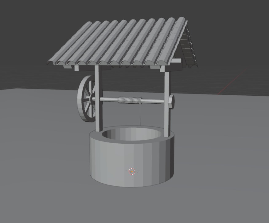 well game ready Low-poly 3D model_6