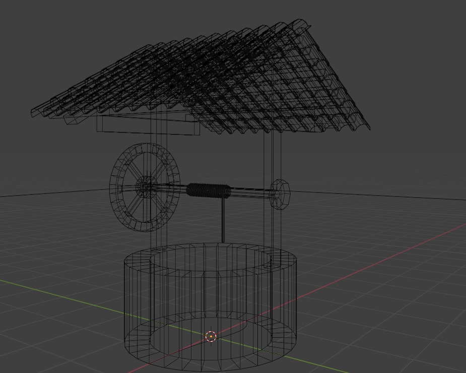 well game ready Low-poly 3D model_9