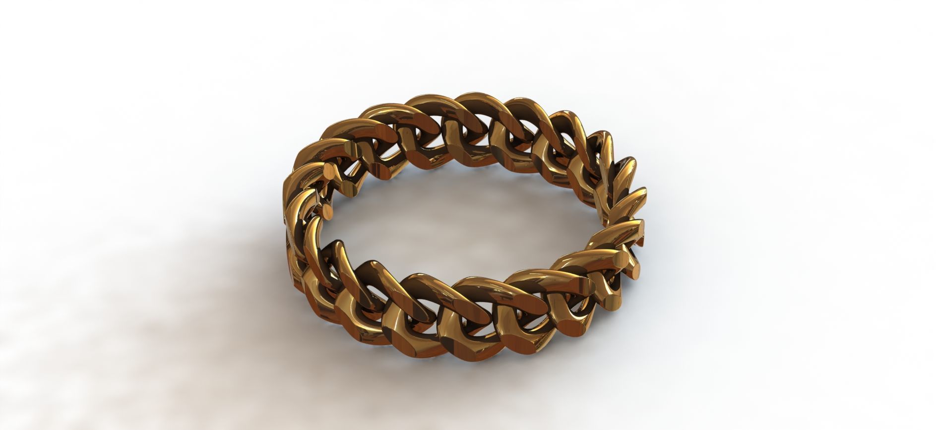 MIAMI CUBAN LINK BRACELET 3D print model Free 3D print model_3
