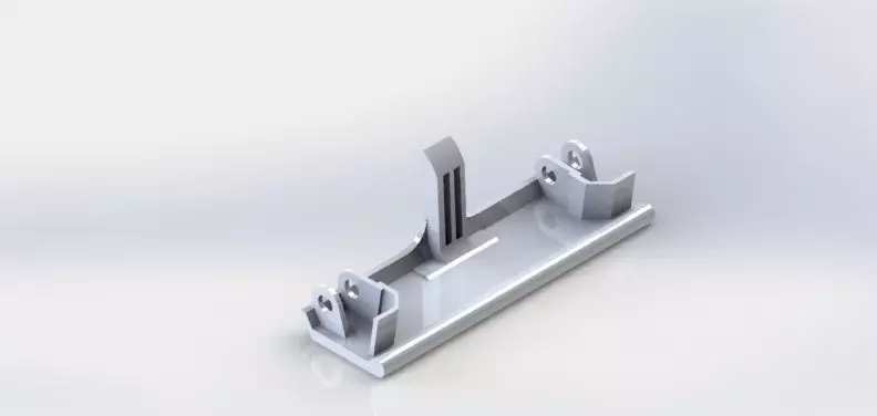 Old Renault car rear door handle 3D print model_0