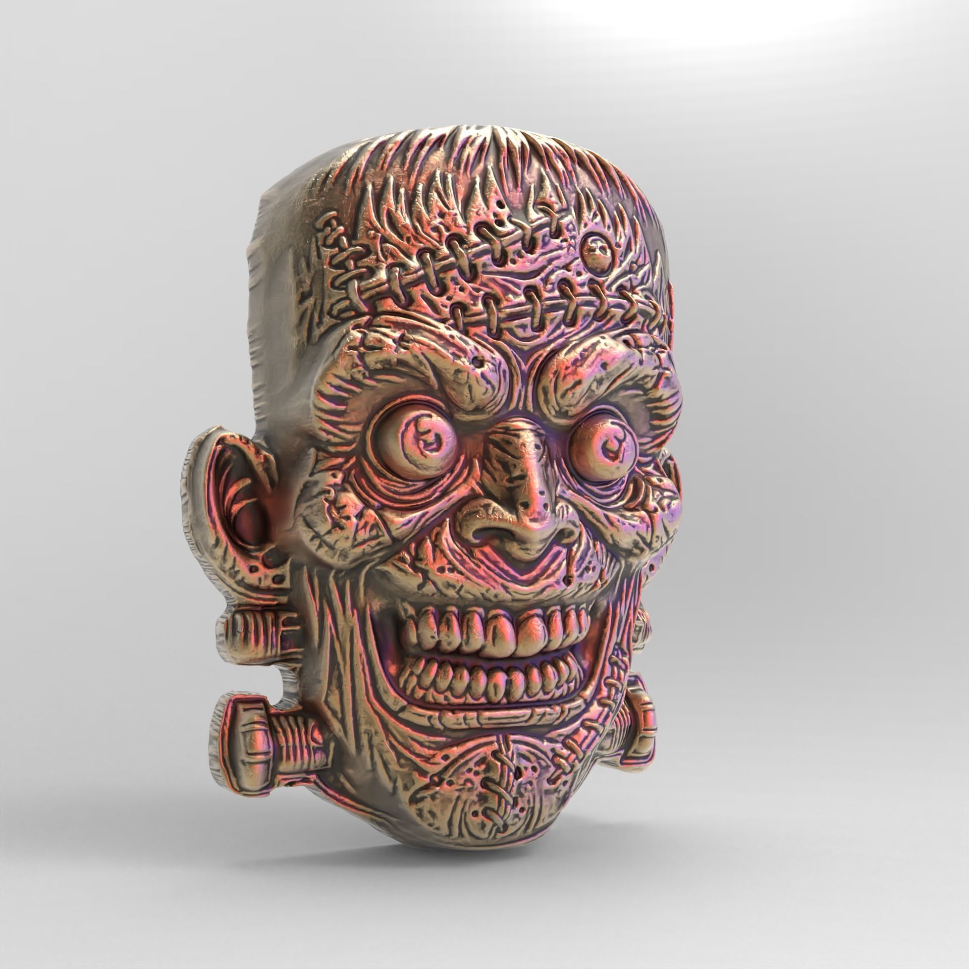 frankenstein head cnc 3D print model_1