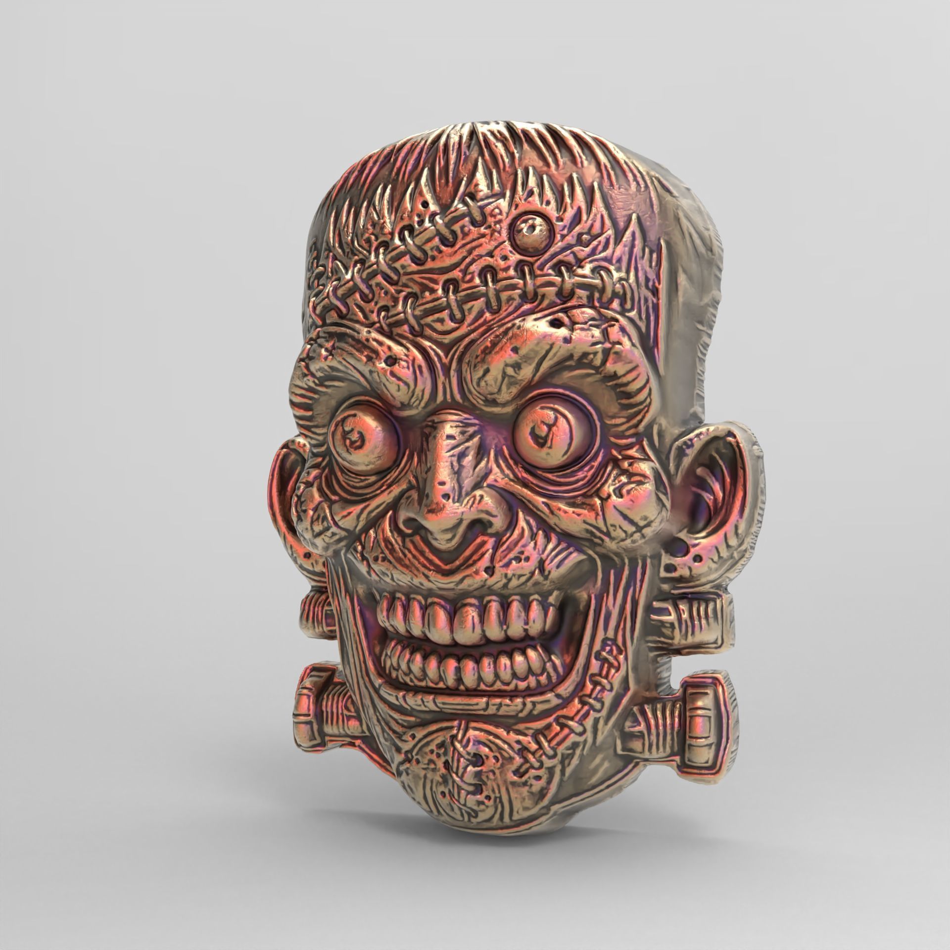 frankenstein head cnc 3D print model_2