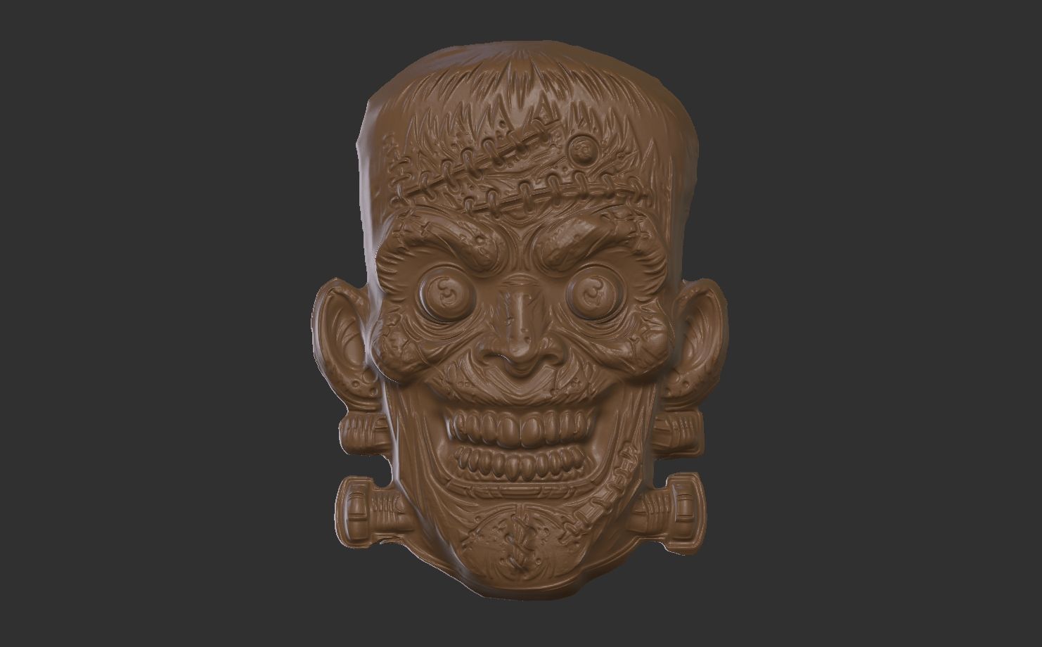 frankenstein head cnc 3D print model_6