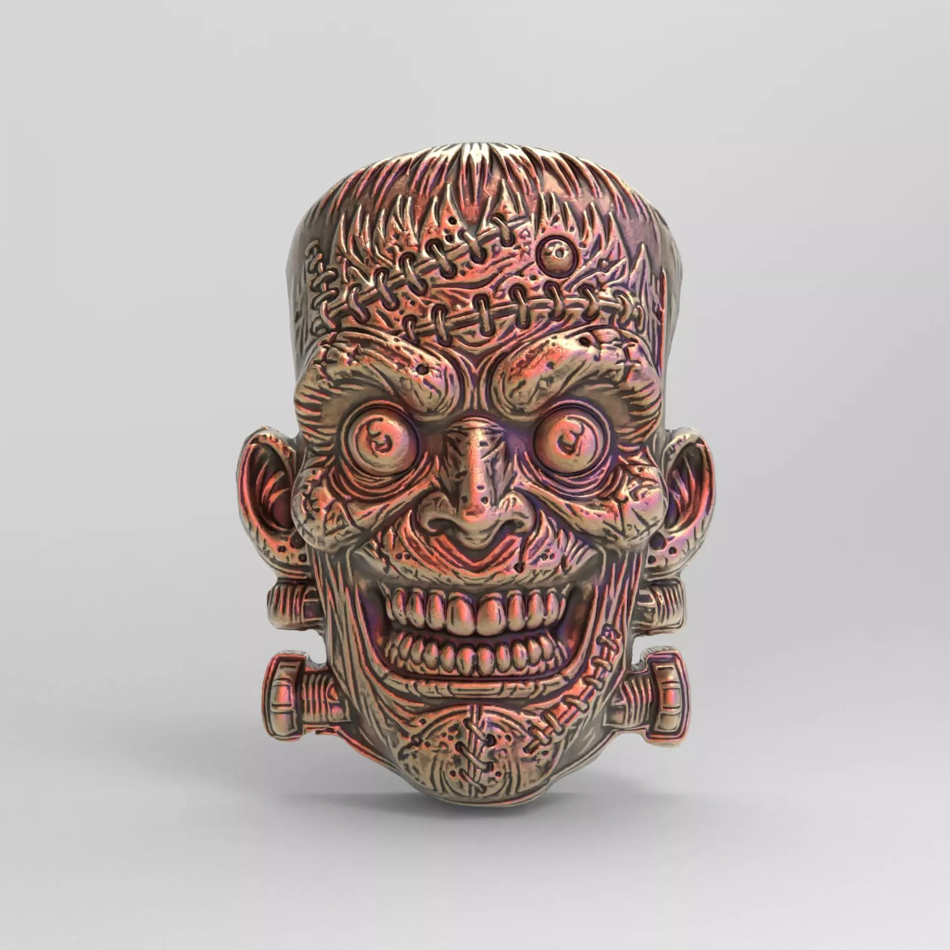 frankenstein head cnc 3D print model_0