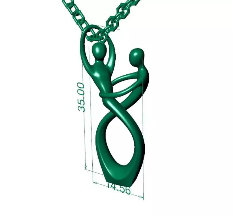 Hug Necklace Couples 3d print 3D model