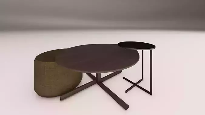 Lazzoni Amada  Pone  Mondo Coffee Table Set 3D Model