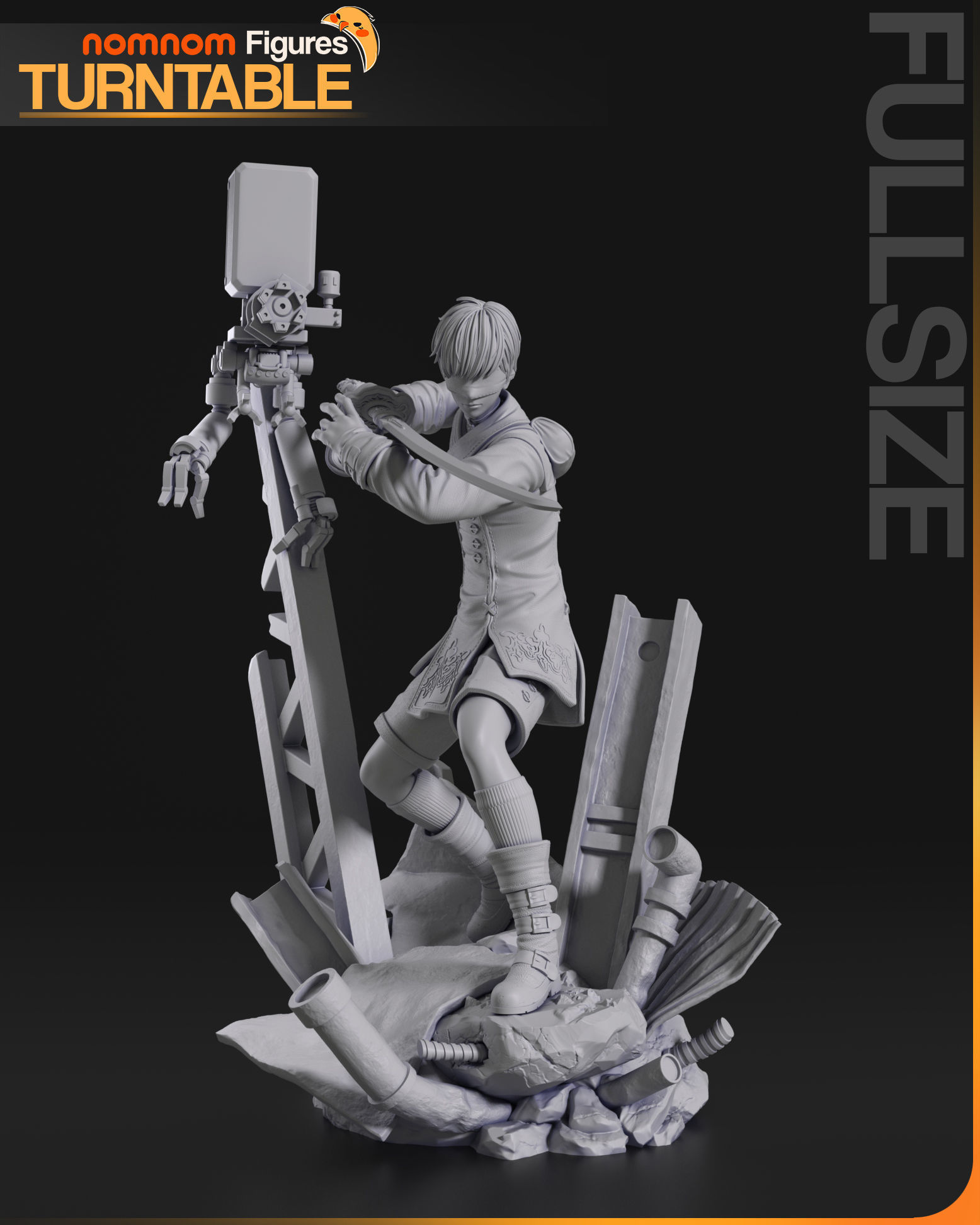9S - NieR Automata 3D print model_4