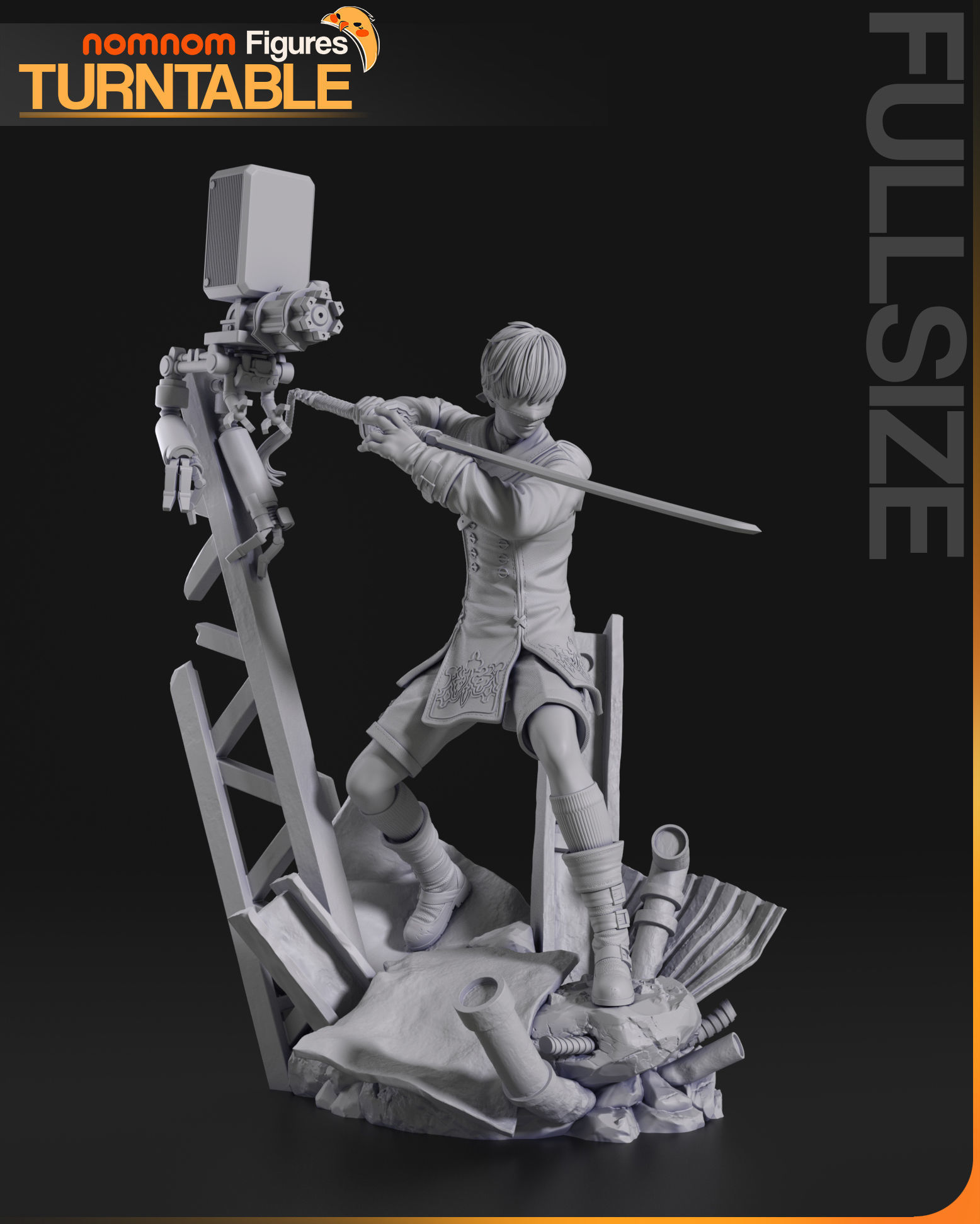 9S - NieR Automata 3D print model_5