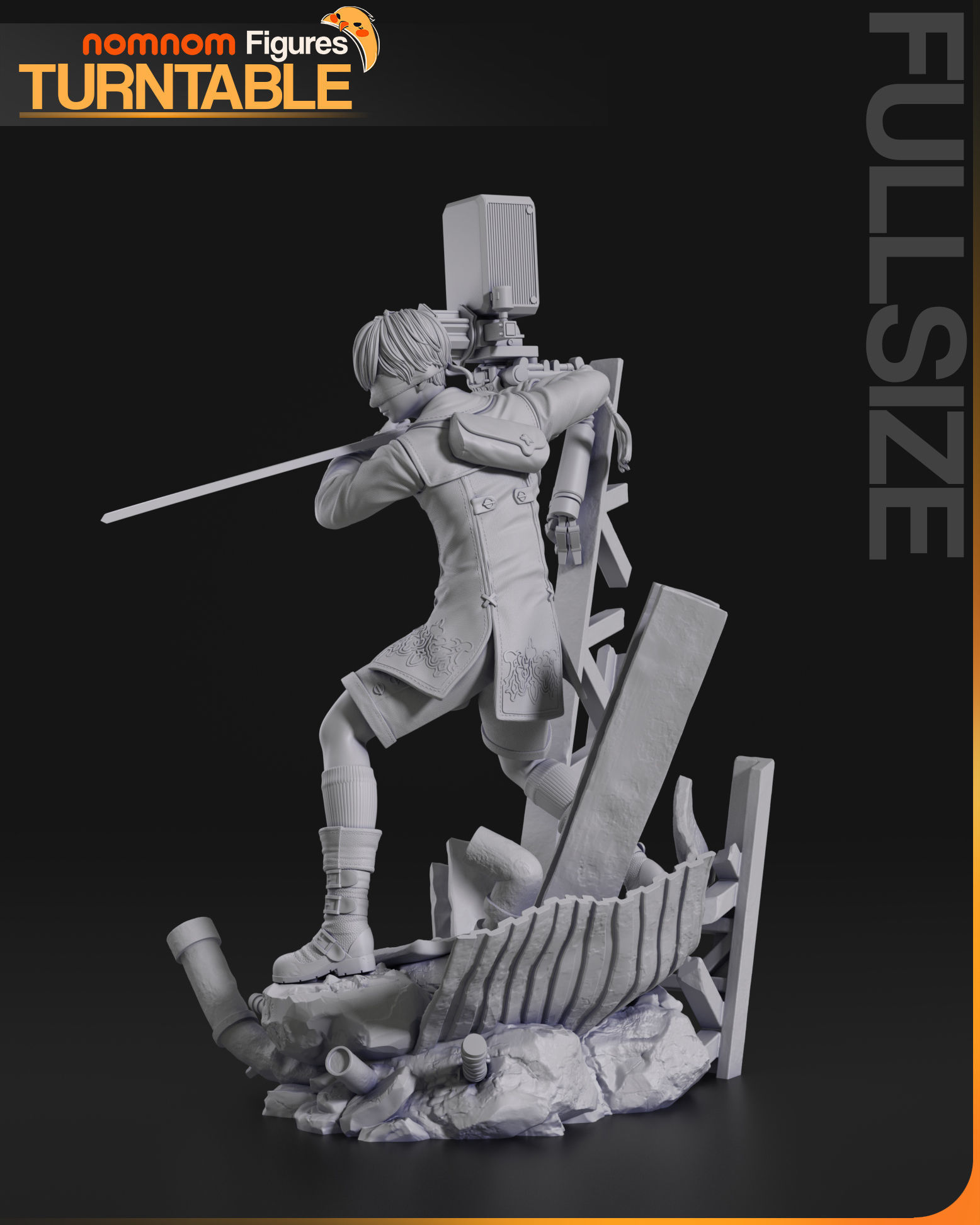 9S - NieR Automata 3D print model_6