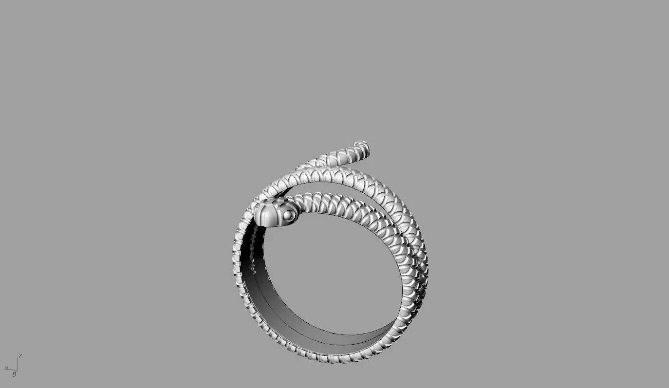 snaki ring 3D print model