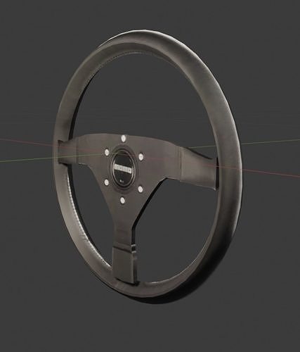 Momo Sports Steering Wheel Low-poly 3D model