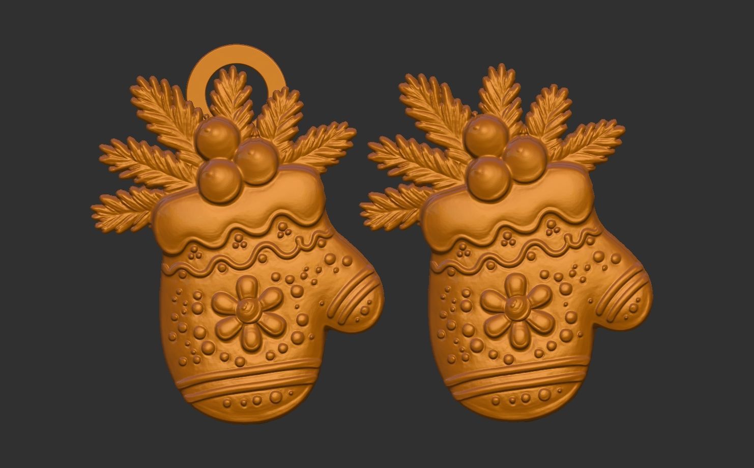 christmas glowse cookie  3D print model_1