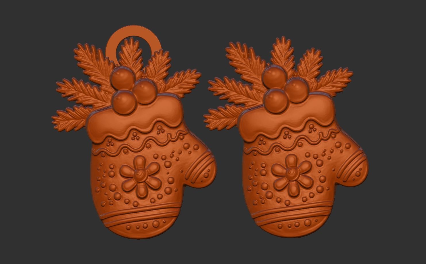 christmas glowse cookie  3D print model_9