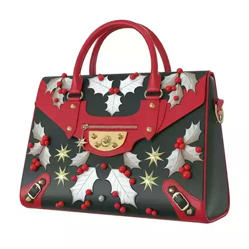 Christmas Fashion HandBag Low-poly 3D model