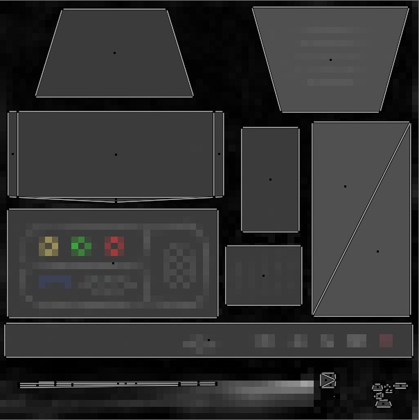 CRT TV Low-poly 3D model_4