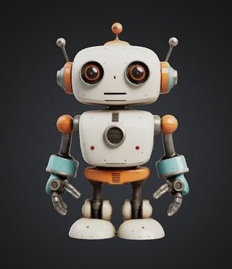 Retro robot 3D model