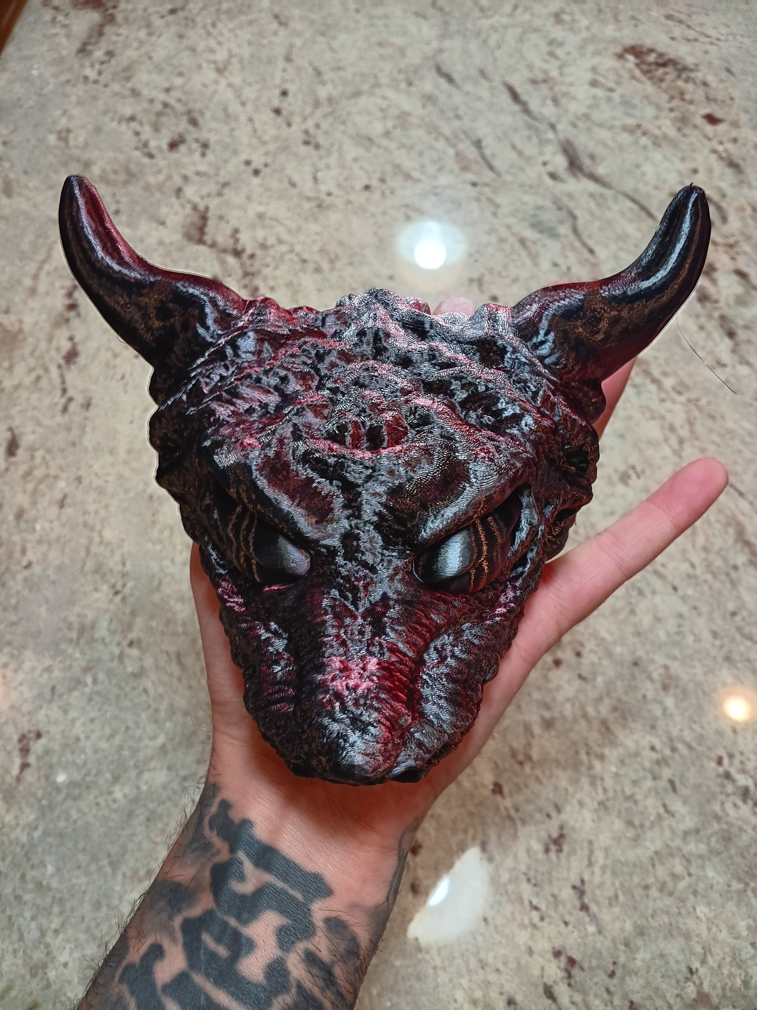 Dragon Head Bust 3D print model_3
