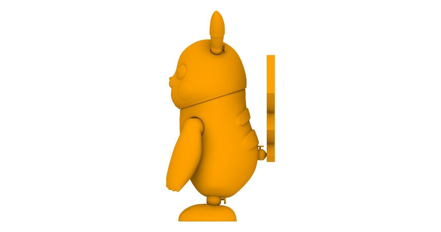 Pikachu - ARTICULATED POSEABLE ACTION FIGURE 120mm 3D print model_3