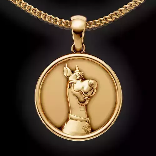 Scooby Doo pendant silver gold printable jewelry 3D model 3D print model