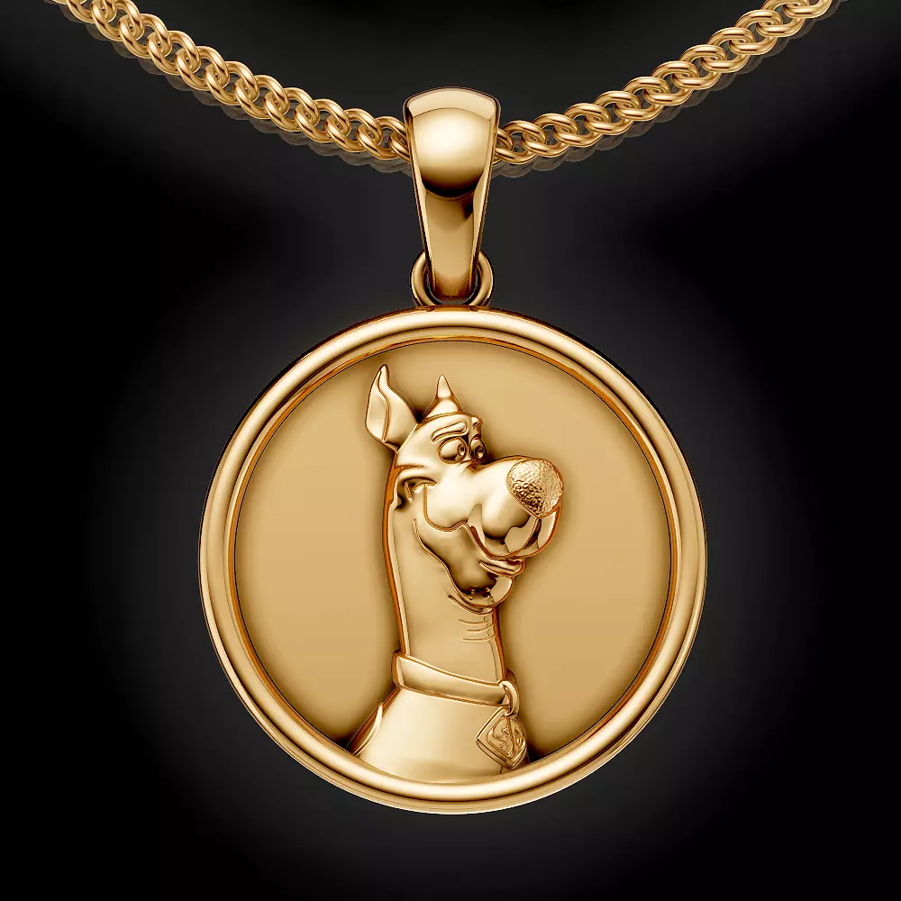 Scooby Doo pendant silver gold printable jewelry 3D model 3D print model