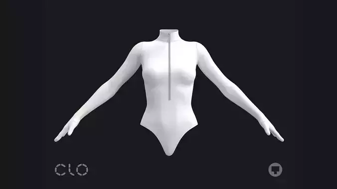 ZIPPED AND GLOVED BODYSUIT genesis8 highpoly 3D model