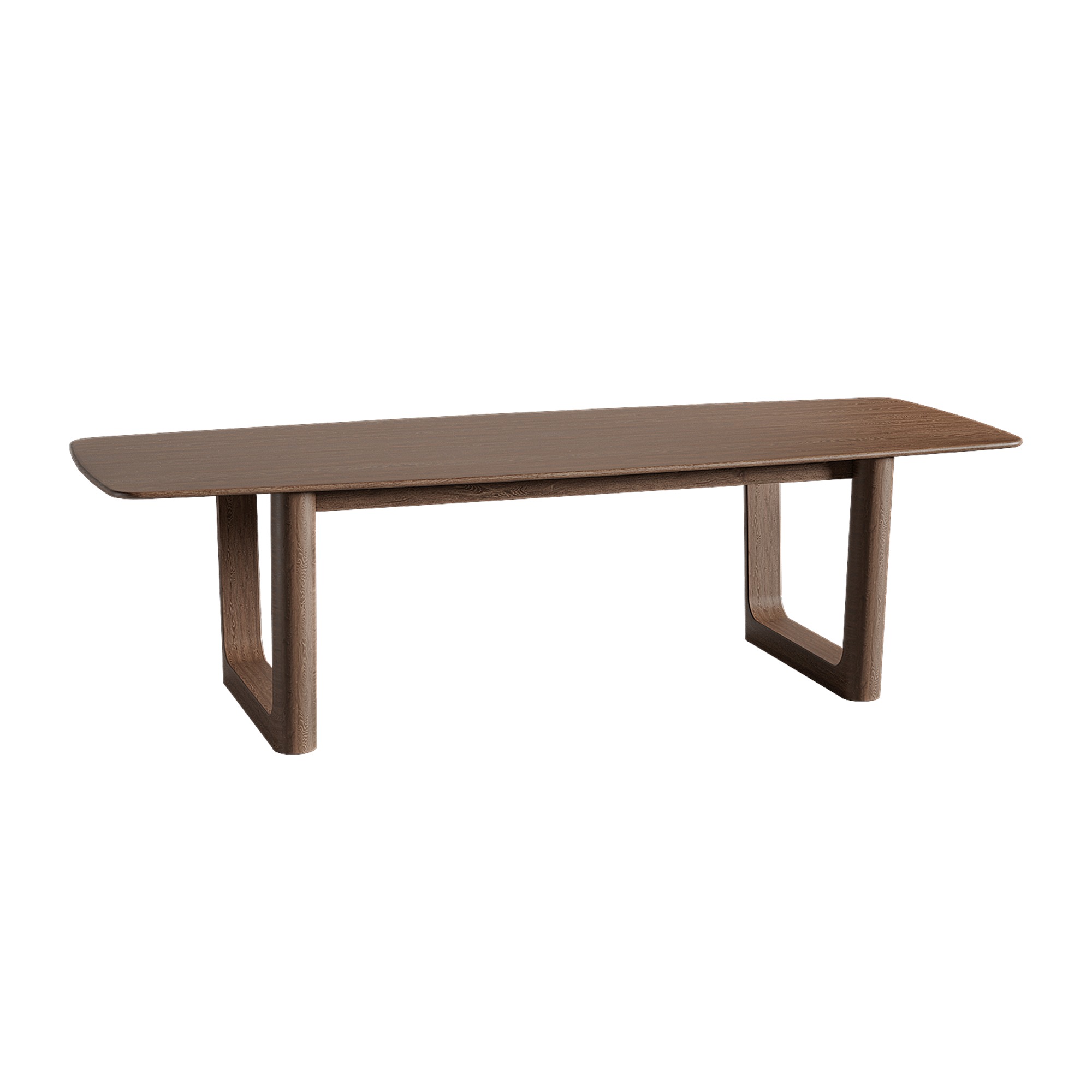 Saint Germain Wood Dining Table with Rennes Base 3D model_1