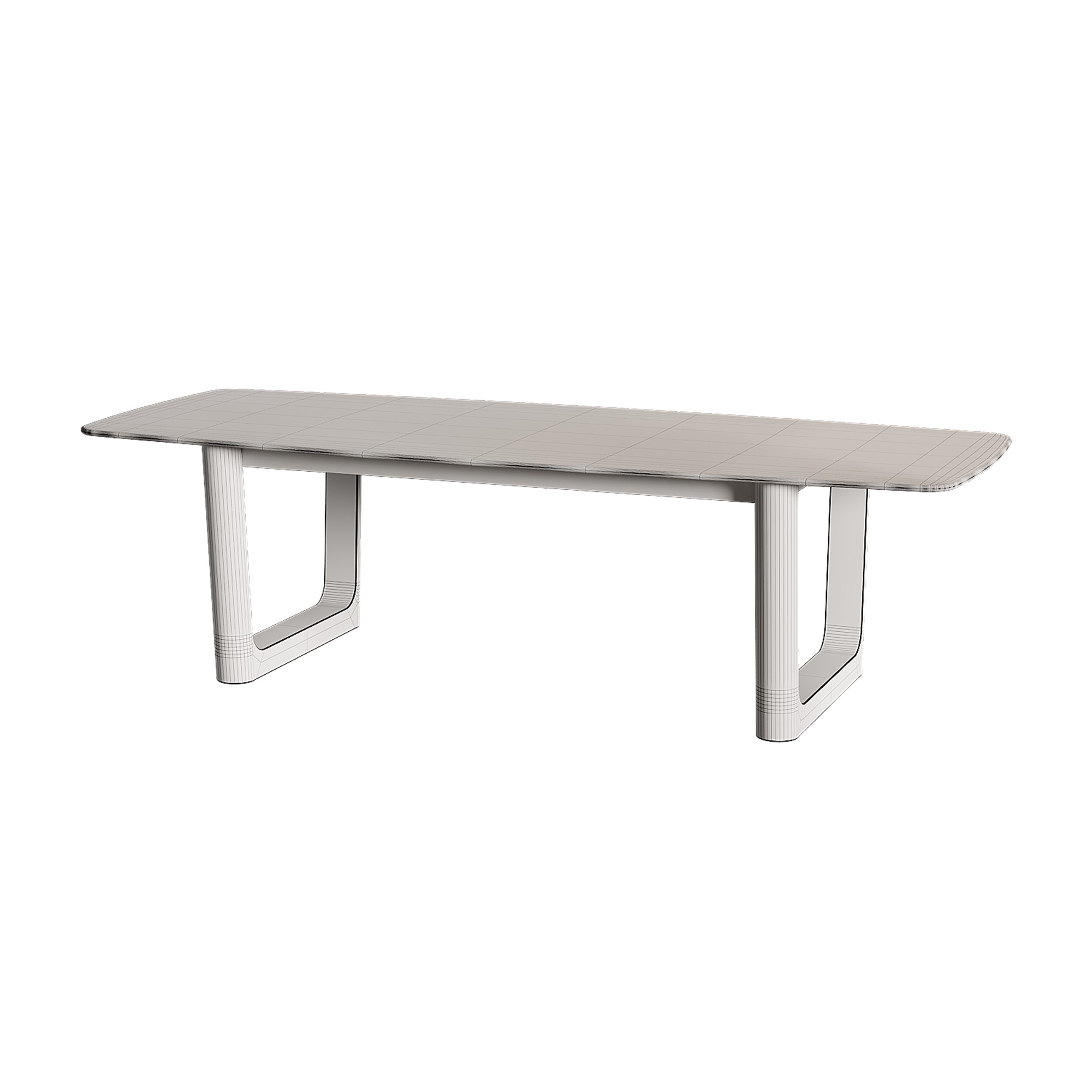 Saint Germain Wood Dining Table with Rennes Base 3D model_3