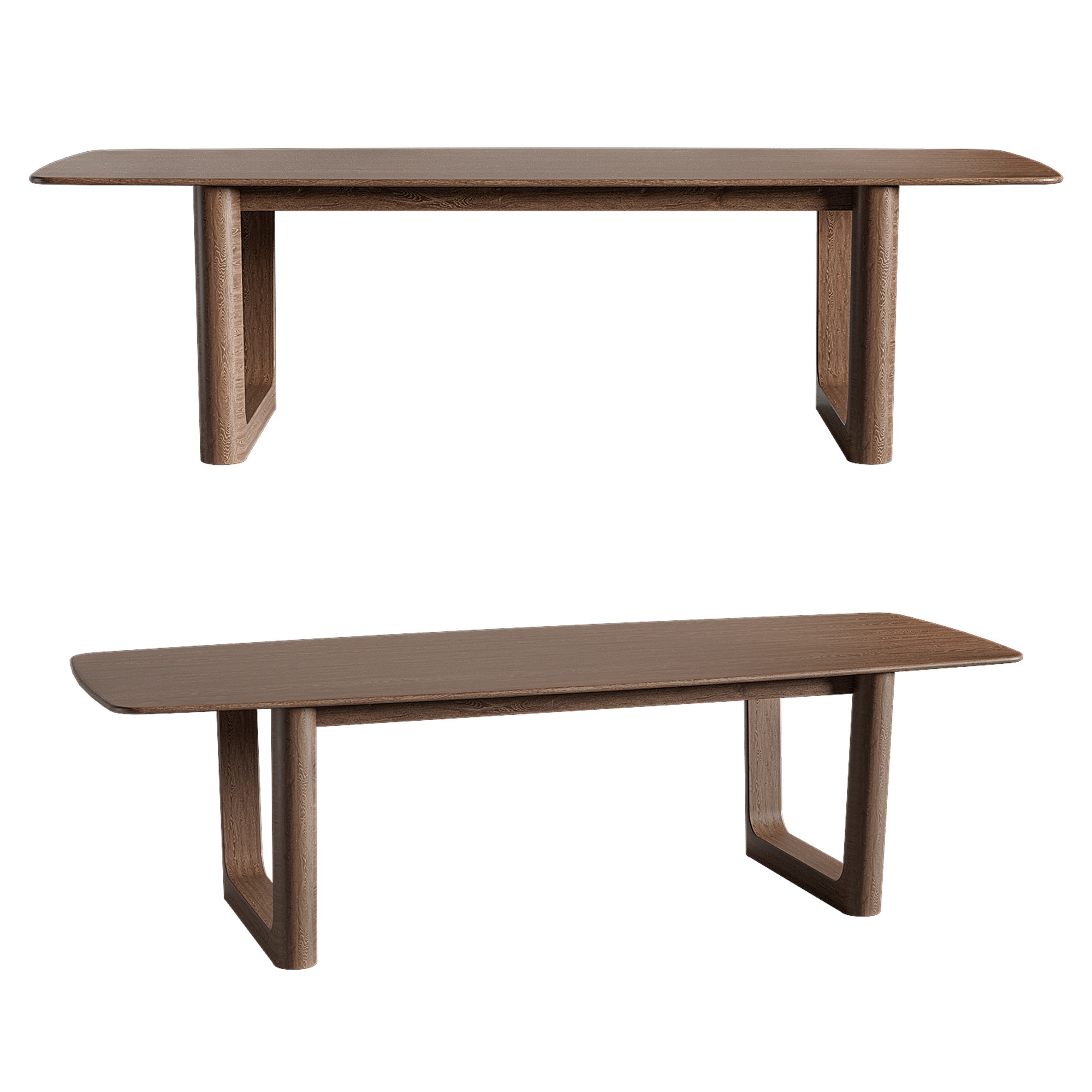 Saint Germain Wood Dining Table with Rennes Base 3D model_4