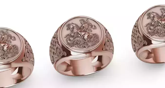 Anel Sao Jorge modelo novo