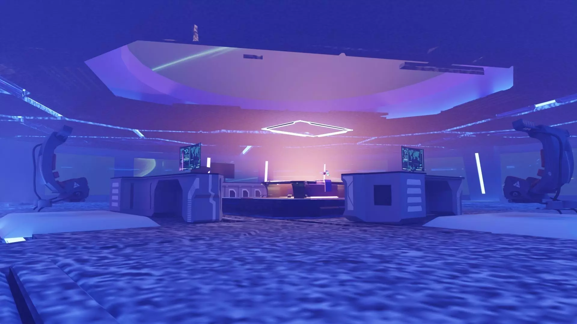 The spaceship inn Low-poly 3D model_0