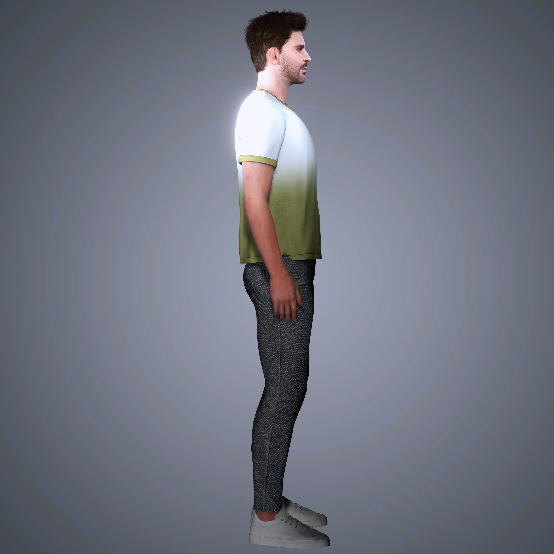 Zac Efron Character  Low-poly 3D model_10