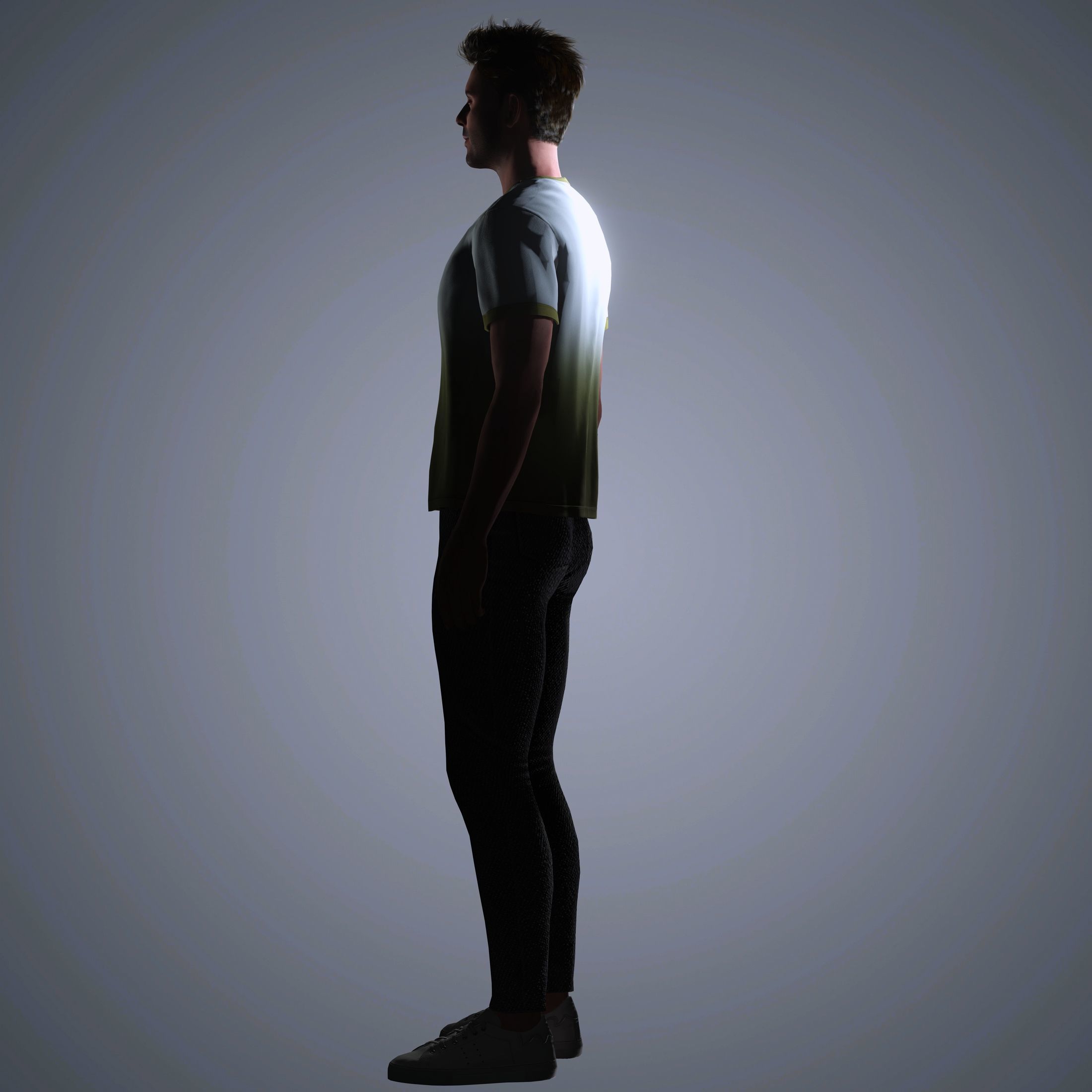 Zac Efron Character  Low-poly 3D model_9