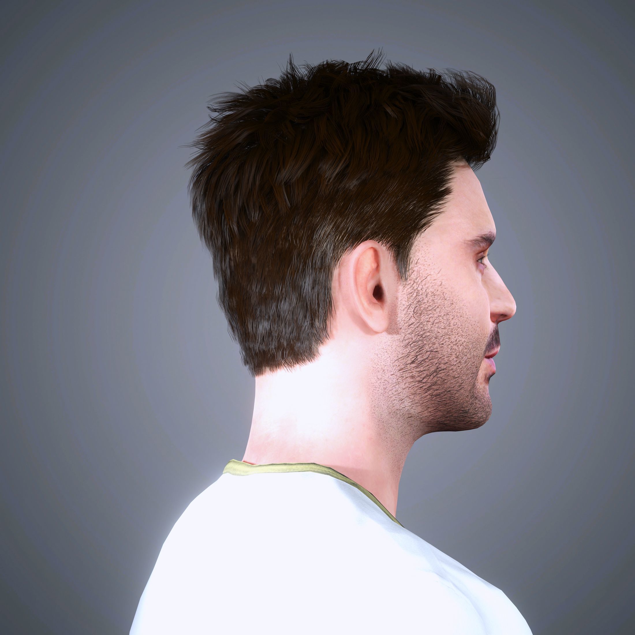 Zac Efron Character  Low-poly 3D model_5